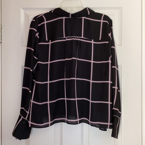 INC International Concepts window pane print blouse - Picture 2 of 7